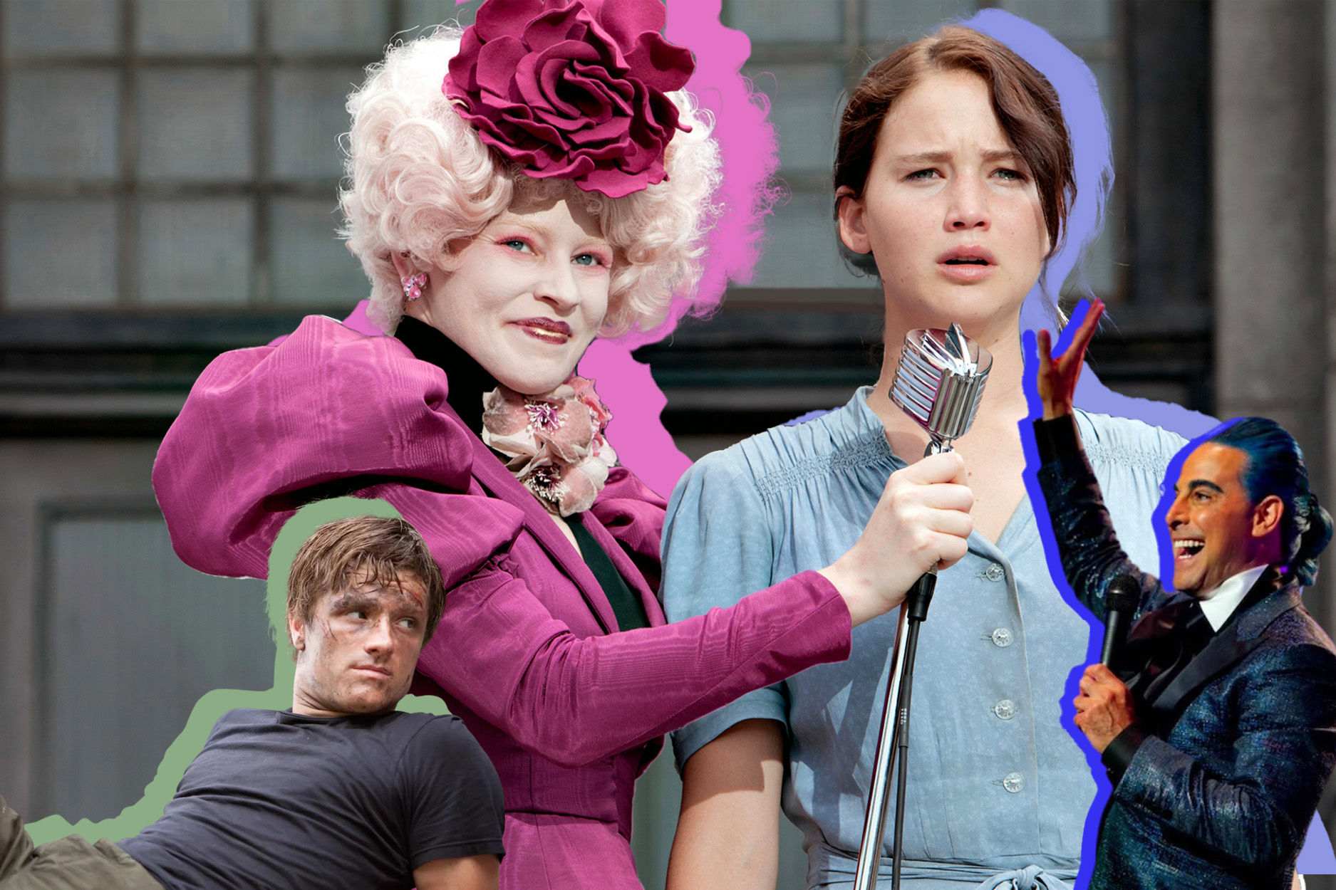 A collage of Hunger Games characters